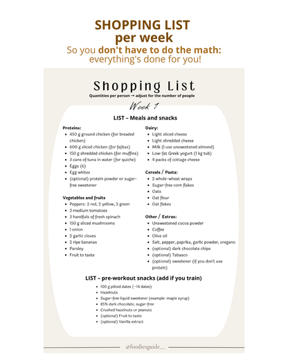 MEAL PREP PLAN - ENGLISH